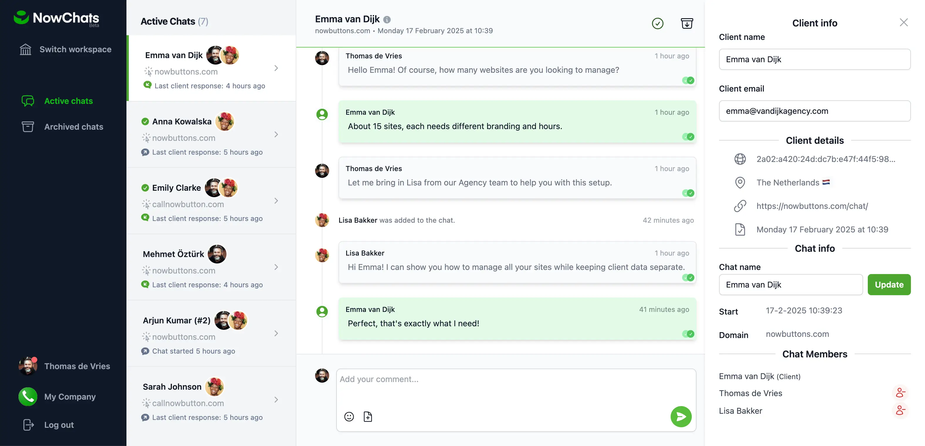 The Chat Widget for your website!